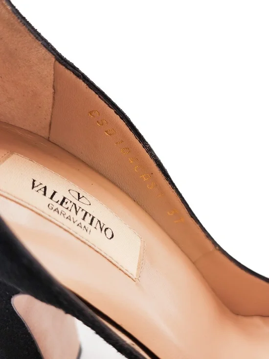 Valentino Garavani Black Suede Ankle Strap Pumps EU 37 - Picture 7 of 9